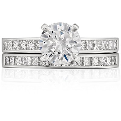 Channel-Set Princess-Cut Diamond Ring in Platinum (1/2 ct. tw.)