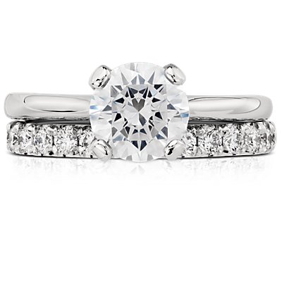 Scalloped Pavé Diamond Ring in Platinum (0.50 ct. tw.)