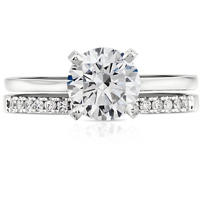 Petite Cathedral Pavé Diamond Ring in 14k White Gold (1/6 ct. tw.)
