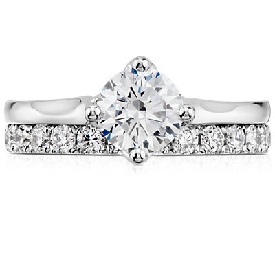 French Pavé Diamond Eternity Ring in 14k White Gold (1 ct. tw.)