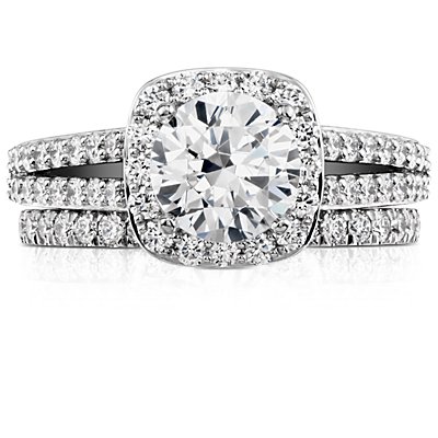 Petite Pave Diamond Ring in 14k White Gold (1/3 ct. tw.)