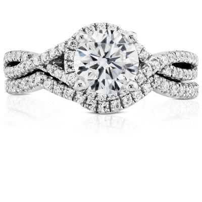 wedding band for twisted halo ring