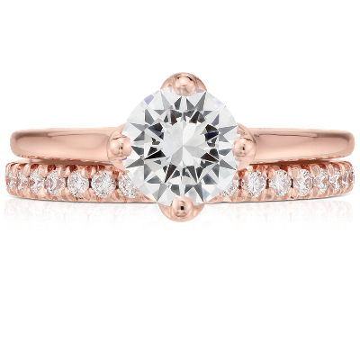 East-West Solitaire Engagement Ring in 14k Rose Gold | Blue Nile