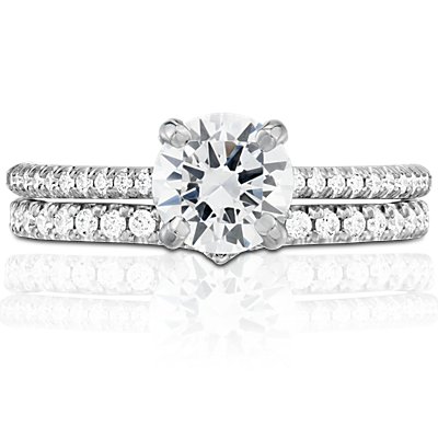 Classic V-Curved Diamond Ring in 14k White Gold (0.18 ct. tw.)