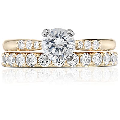 French Pave Diamond Eternity Ring in 14k Yellow Gold (1 ct. tw.)
