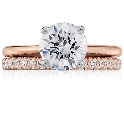French Pavé Diamond Ring in 14k Rose Gold (1/4 ct. tw.)