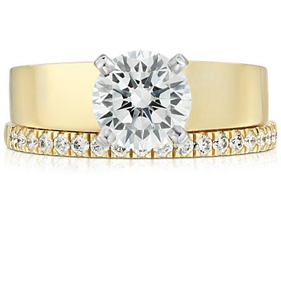 Petite Pavé Diamond Ring in 18k Yellow Gold (1/3 ct. tw.)
