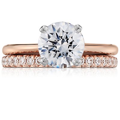French Pavé Diamond Ring in 14k Rose Gold (0.24 ct. tw.) 