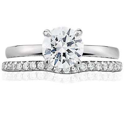 Blue Nile Studio Petite Crown Curved Diamond Ring