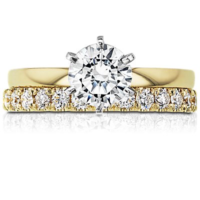Scalloped Pave Diamond Ring in 18k Yellow Gold (1/2 ct. tw.)