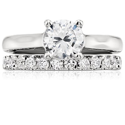 Scalloped Pavé Diamond Ring in Platinum (0.50 ct. tw.)