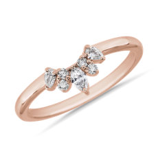 NEW Curved Crown Stackable Ring in 18k Rose Gold (0.26 ct. tw.)