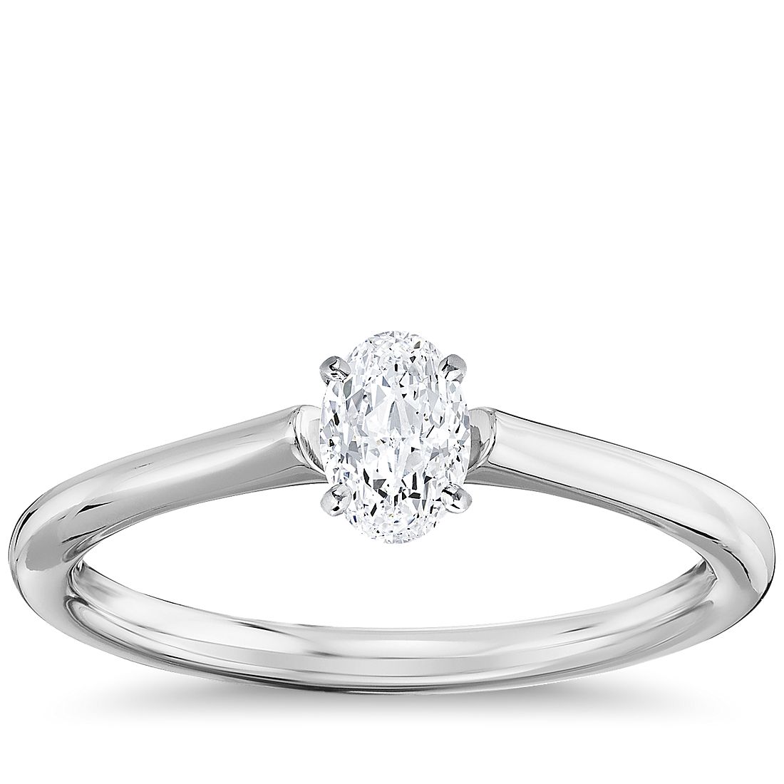 1/2 Carat ReadytoShip OvalCut Petite Solitaire Engagement Ring in