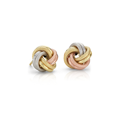 cartier gold knot earrings