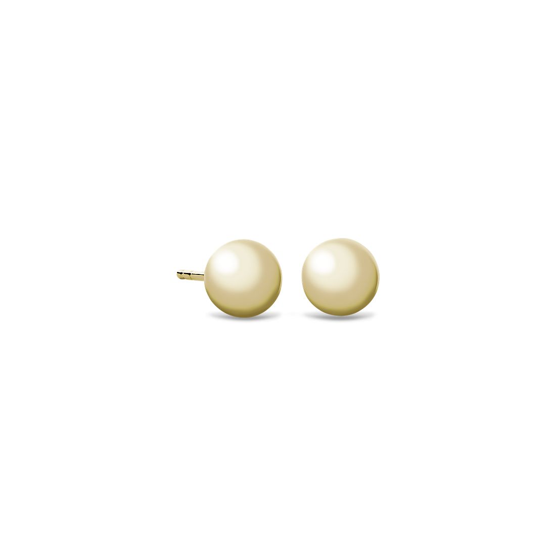 Classic 14K Yellow Gold 8mm SHINY Ball Studs Earrings