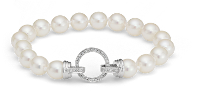 pearl and diamond bracelet