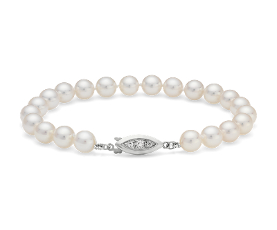 pearl and diamond bracelet