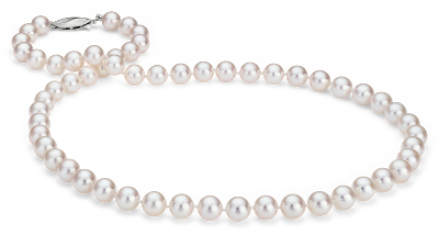 white gold pearl necklace