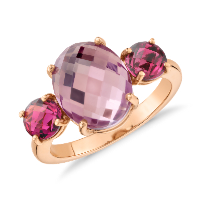 pink ring tourmaline amethyst rose gold 14k nile bluenile
