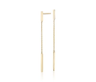 Bar Drop Earrings in 14k Yellow Gold Bar Drop Earrings in 14k Yellow Gold