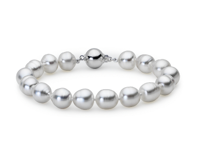 Baroque South Sea Pearl Bracelet with 18k White Gold | Blue Nile