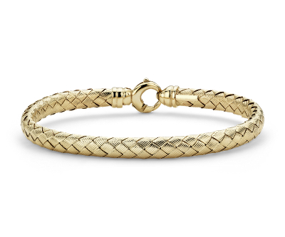 Esclava Con Tejido De Esterilla En Oro Amarillo De 14 K Blue Nile
