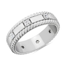 新款 铂金 Bella Vaughan 华贵阿斯彻钻石结婚戒指（3/8 克拉总重量）