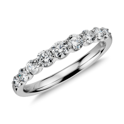 Graduated Diamond  Ring  in 14k White  Gold  1 2 ct tw 