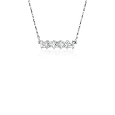 Blue Nile Signature Five-Stone Princess-Cut Diamond Bar