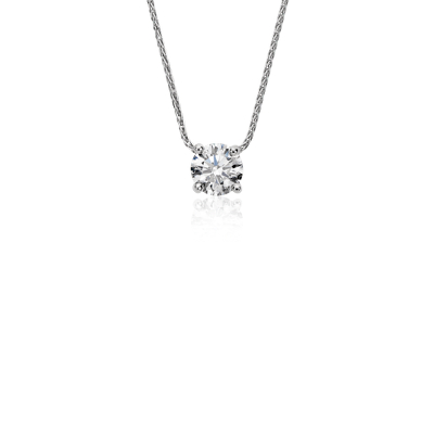 Blue Nile Signature Floating Diamond Solitaire Pendant in Platinum (.60 ...