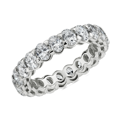 Blue Nile Studio Seamless Oval Diamond Eternity Band in Platinum- G/VS2 ...