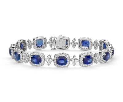 Jared Blue Diamond Bridal Set / Contoured Twist Tension Set Engagement Ring | 14K White - The savings on diamond engagement rings can be even greater.