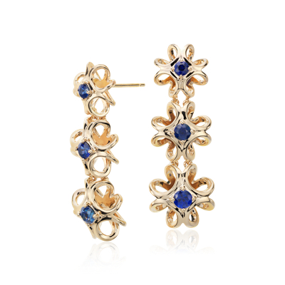 Colin Cowie Sapphire Drop Earring in 14k Yellow Gold