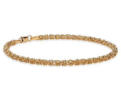 Petite Byzantine Bracelet in 14k Yellow Gold | Blue Nile