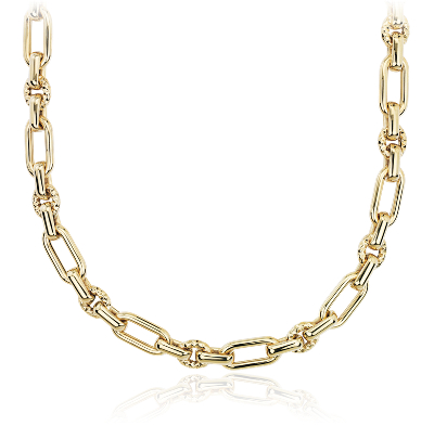 Chain Link Necklace in 14k Yellow Gold | Blue Nile (1100 x 950 Pixel)