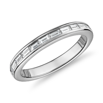 ChannelSet Baguette Diamond Ring in 14k White Gold (1/2