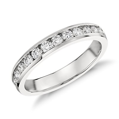 Channel-Set Diamond Ring in Platinum