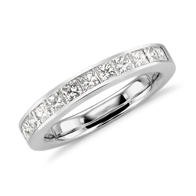1 Carat Princess Cut Channel Set Wedding Band