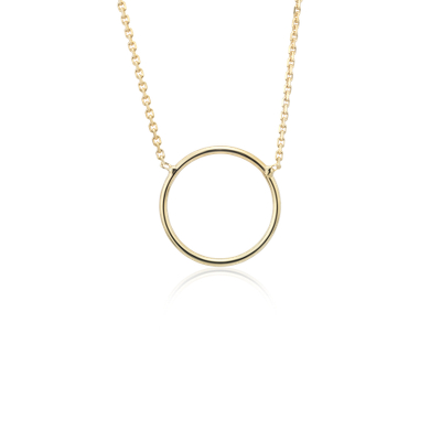 Delicate Circle Necklace in 14k Yellow Gold | Blue Nile