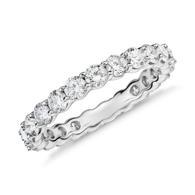 Bague D Eternite Diamant Classique En Platine 1 3 4 Carats Poids