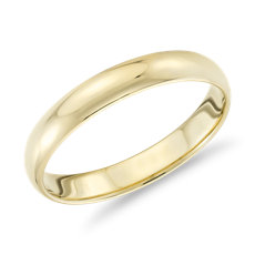 14k 黃金經典結婚戒指（3 毫米） 