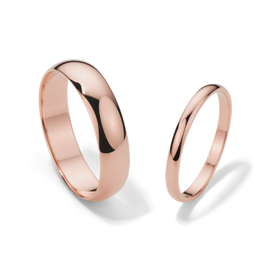 Classic Wedding Ring Set In 14k Rose Gold Blue Nile