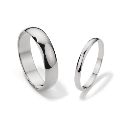 Classic Wedding Ring Set In 14k White Gold Blue Nile