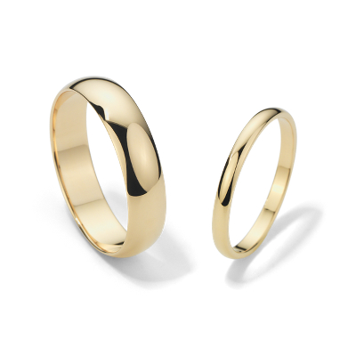 Conjunto de anillos de bodas clásicos en oro amarillo de 14 k | Blue Nile