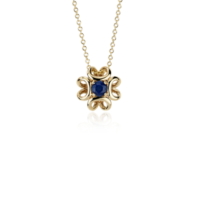 Colin Cowie Sapphire Pendant in 14k Yellow Gold (4mm) | Blue Nile