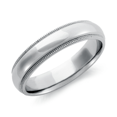 Milgrain Comfort Fit Wedding Ring in Platinum (6mm) | Blue Nile