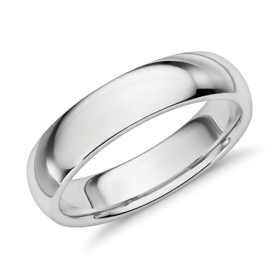 Comfort Fit Wedding Ring In Platinum 5mm Blue Nile
