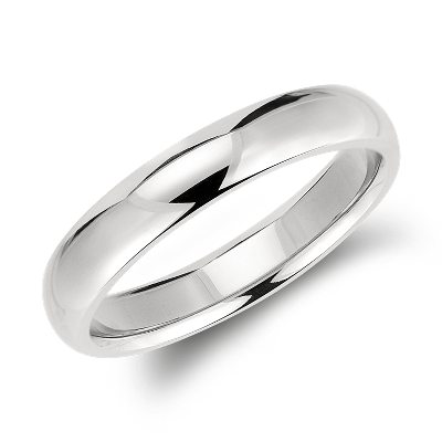 Comfort Fit Wedding Ring In Palladium 4mm Blue Nile