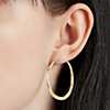 14k 義大利黃金線狀大型圈形耳環