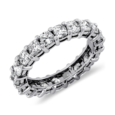 18ct white gold 0.50 carat princess cut diamond eternity ring